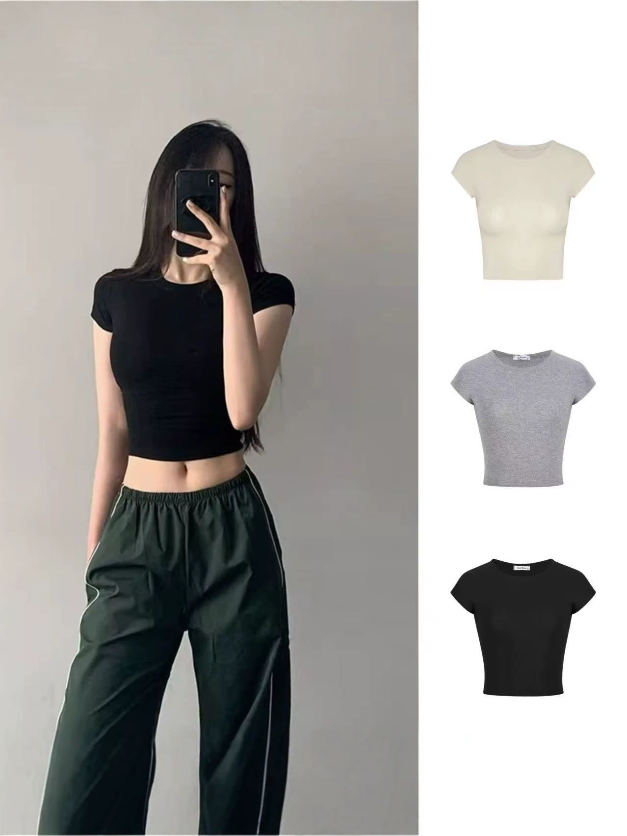 Qadın üçün yay köynəyi, qısaqol, oturaq və qısa model