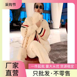 韩版显瘦运动套装女2023年新款春秋加厚时尚毛衣洋气休闲两件套潮