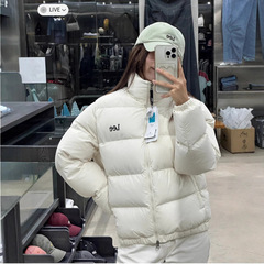 韩国潮牌LEE羽绒服小标面包服撞色外套立领休闲女加厚保暖
