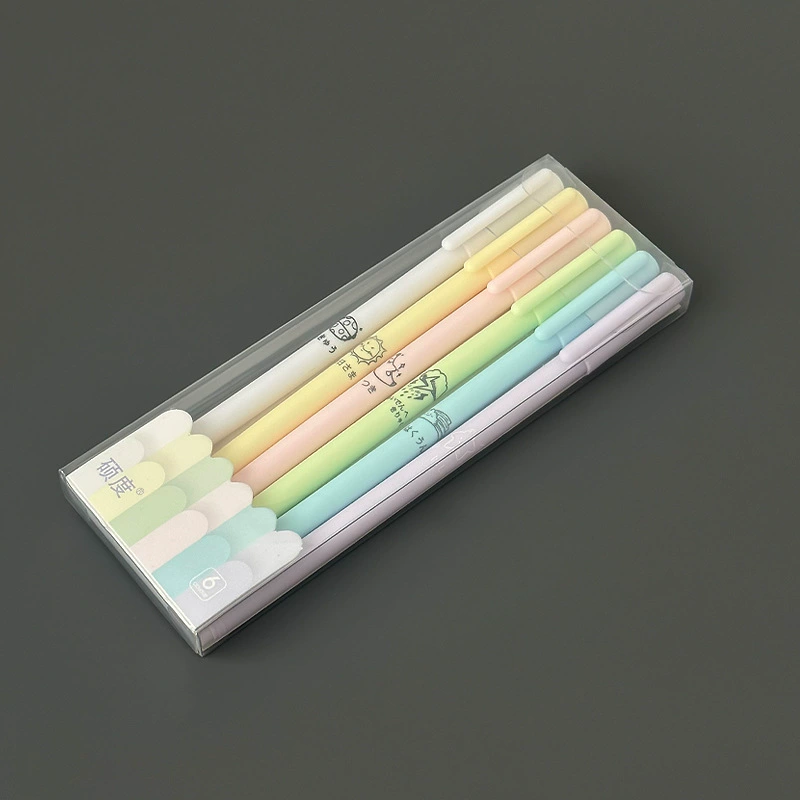 Rollerball Pen Set, Quick-Dry 0.5 mm, Gradient Color Packs for Elementary Students (6pcs)