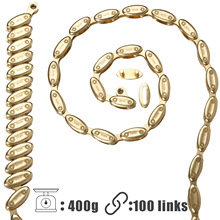 XRTC金色橄榄链鱼雷贝壳场地死飞固齿倒骑单速高强度自行车链条