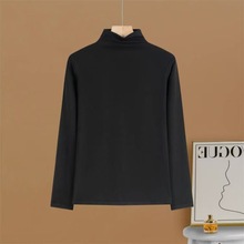 纯色半高领打底衫女士秋衣2025新款中老年妈妈秋冬装内搭保暖上衣