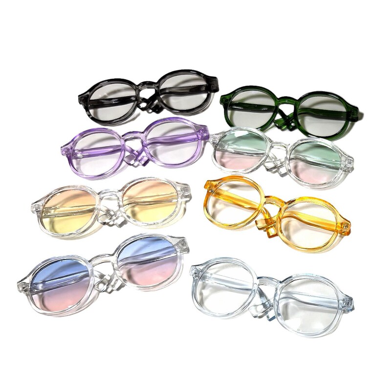 Labubu Candy-Colored Glasses Pet Doll Glasses Cat and Dog Glasses Cotton Doll Glasses