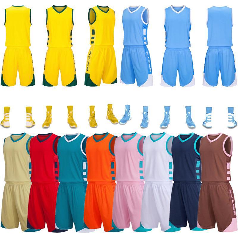 New Basketball Suit Adult Children Basketball Training Vest Breathable Game Team Suit Group Buying DIY Printable