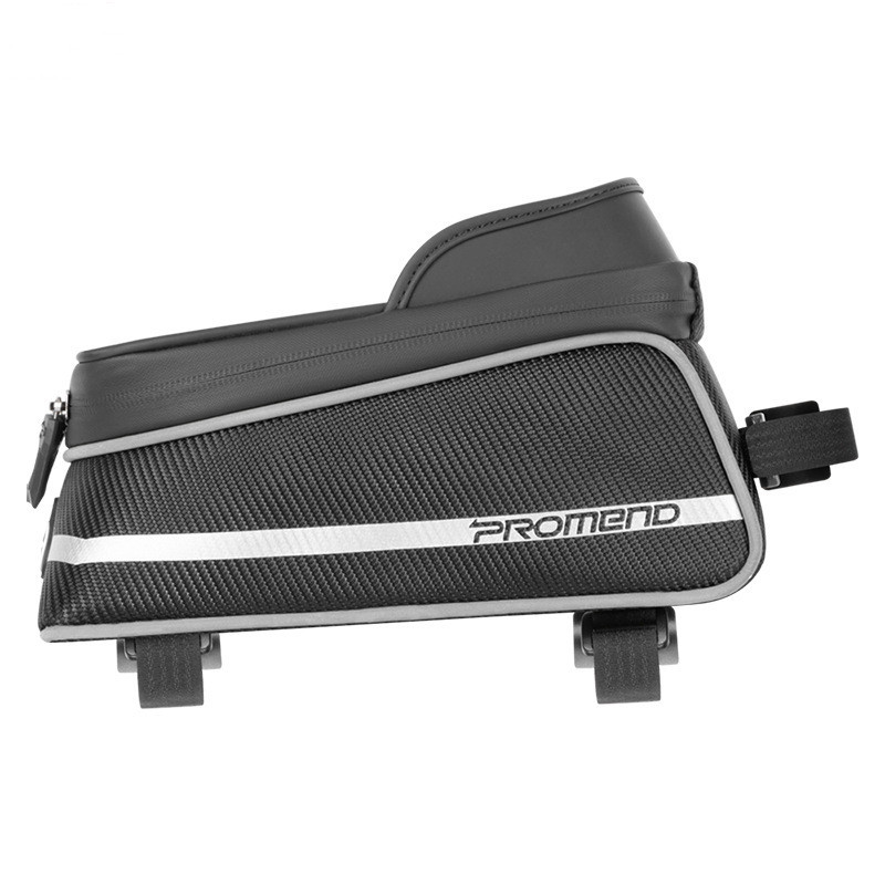 Bolsa de bicicleta de montaña de almacenamiento de bicicleta bolsa de sillín de tubo superior con banda reflectante pantalla táctil de navegación bolsa de teléfono móvil