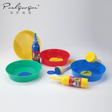 颜料碗儿童美术用品彩色圆形塑料碗美术绘画水彩丙烯颜料调色盘