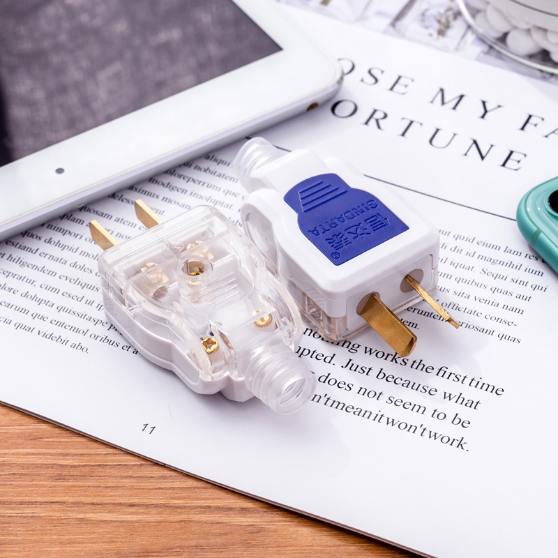 Xindatai two-pole power plug flame retardant anti-fall PC material high-power rotatable plug only 50 boxes