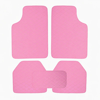 Universal Foot Pad trade car carpets, Amazon cross-border - pink-five-piece-set-black