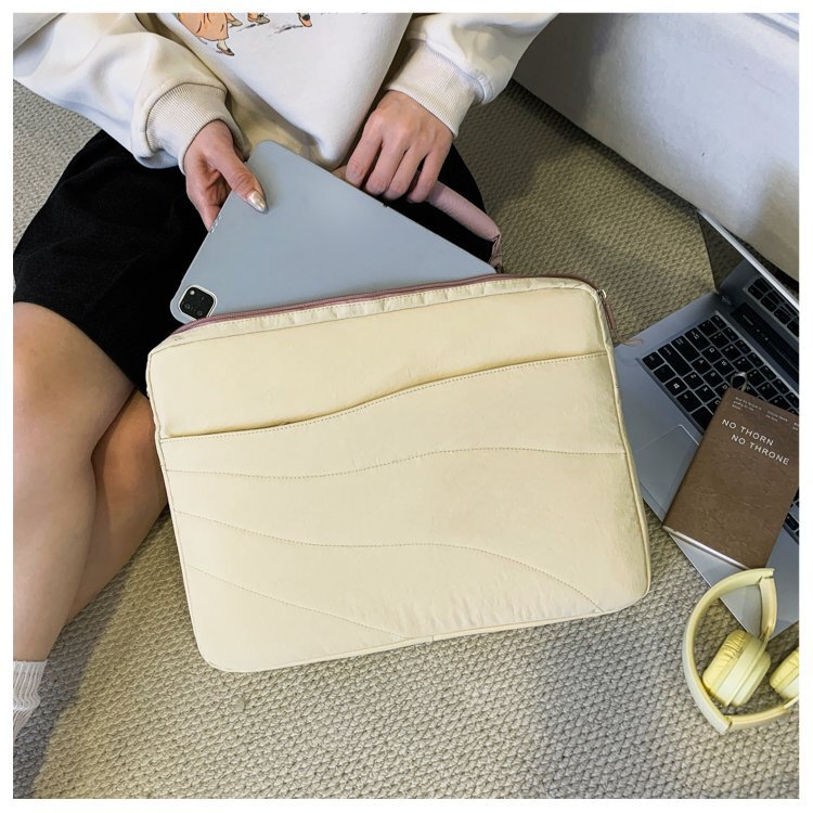 Portable Laptop Bag for Travel, 16inch Stylish Briefcase, Thickened and Wear-Resistant Cloud-Shaped Waterproof Storage Bag
