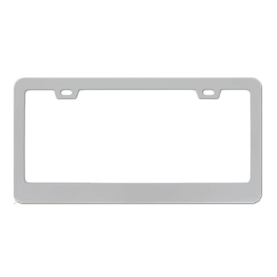 black and silver license plate frame – License plate holder/license plate holder - square-hole-sharp-angle-aluminum-alloy-silver-oxide