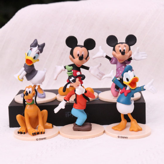 Mickey Mouse and Donald Duck Mickey Minnie Doll Cartoon Handmade Model Small Ornaments Blind Box Accessories Birthday Gift