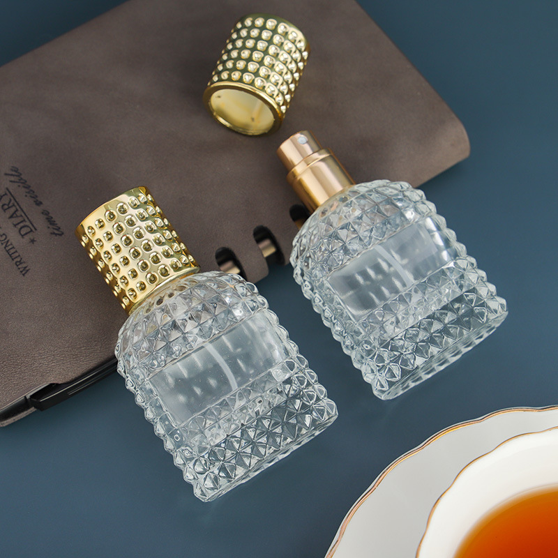 30ML  透明玻璃香水瓶  空瓶  喷雾瓶  分装瓶  新款菠萝水晶瓶