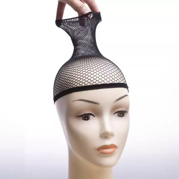Two-head-to-head lengthened high-elastic invisible COS opera baotou net net scarf head cover supplies hair net headdress wig net