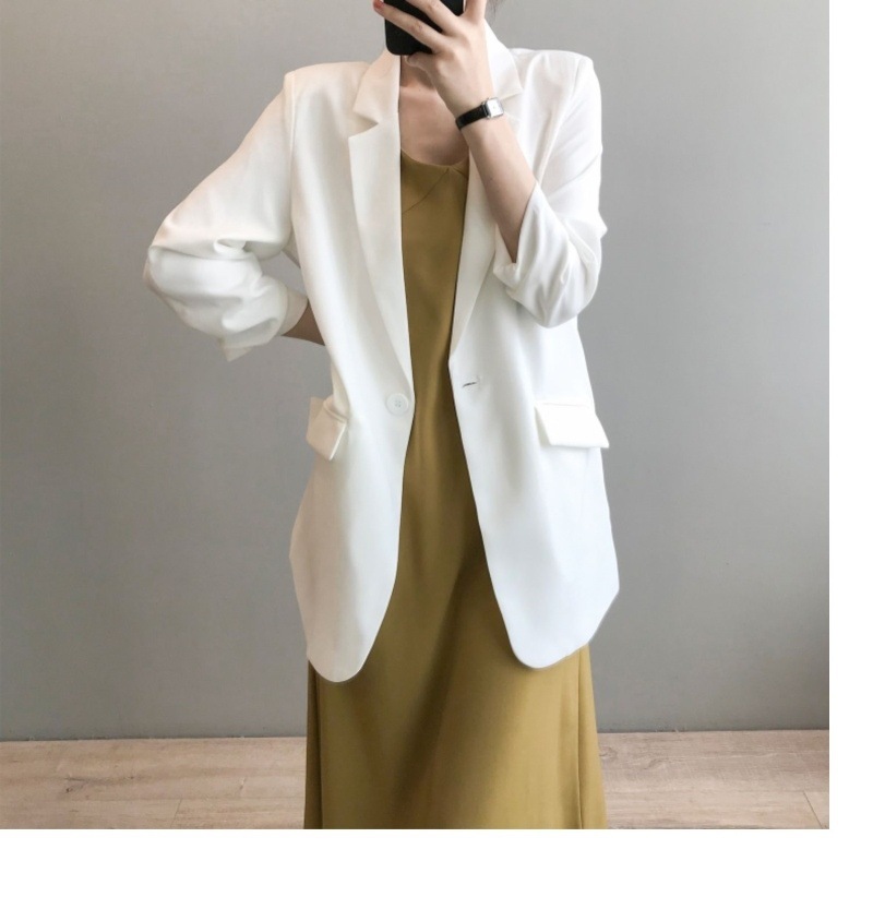 Weißer Chiffon Blazer Für Damen Leichter Sommermantel Locker_voghion.com