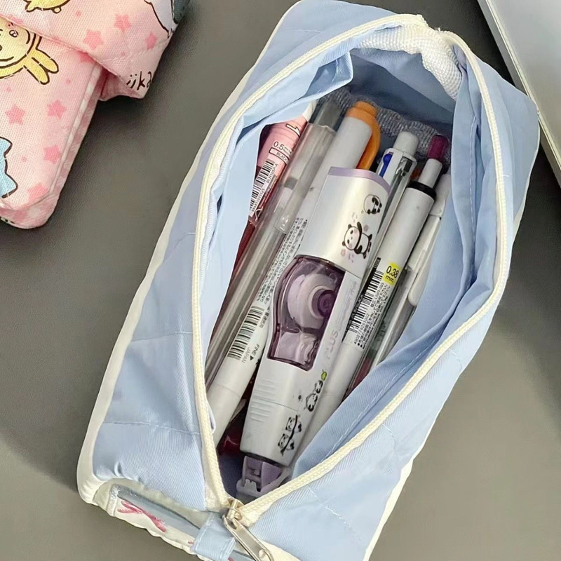 拼色多巴胺小房子笔袋小众大容量可爱创意铅笔盒初高中生文具盒|undefined