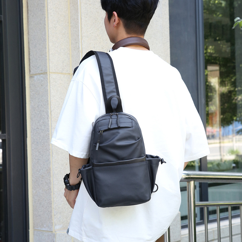 Nuevo bolso de pecho de negocios de hombre transfronterizo, bolso de hombro de moda simple multifuncional de gran capacidad al aire libre