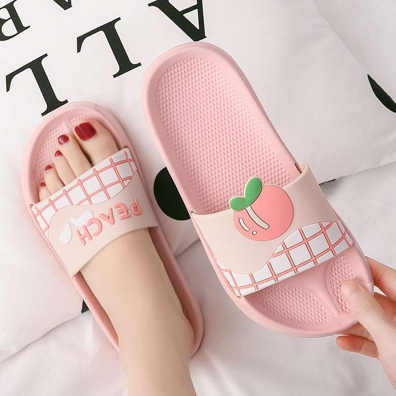 Fruit Slippers for Women Summer Outer Wear Soft Bottom Flower Household Non-Slip Indoor Slippers Bathroom Eva Slippers