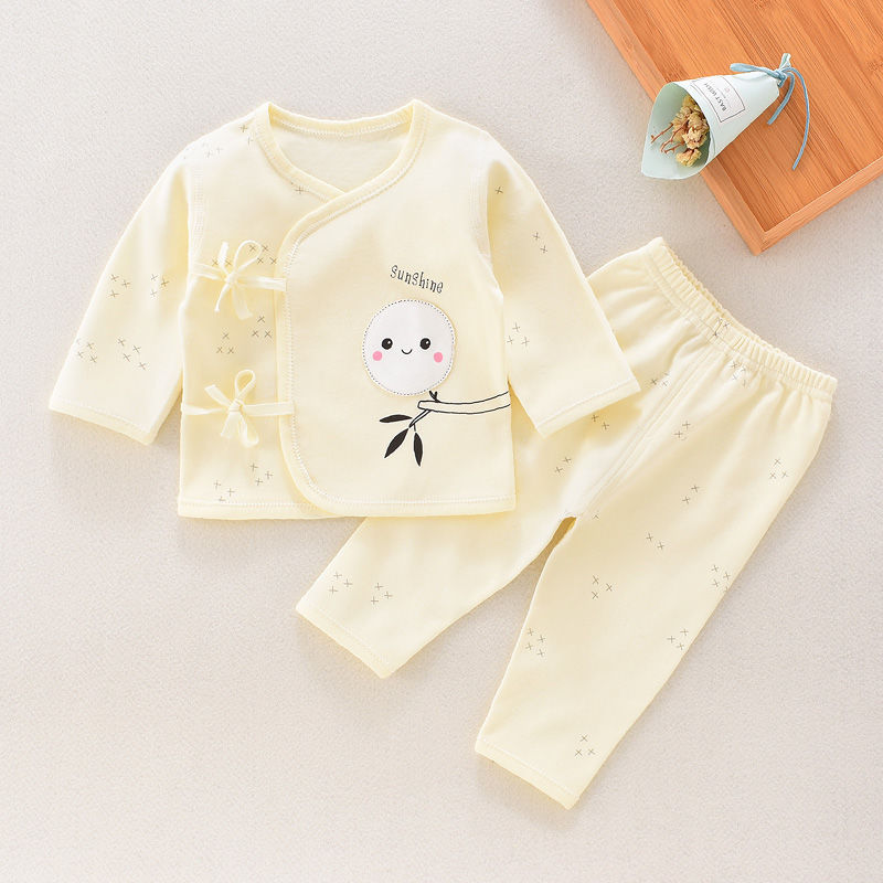 婴儿春秋外套新生儿内衣套装棉衣服男女刚出生秋衣秋裤打底四季