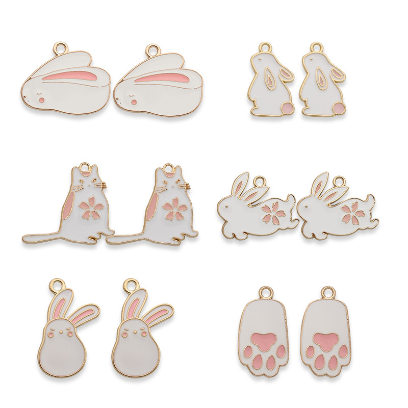 10 PCS/Package Alloy Rabbit Pendant display picture 7