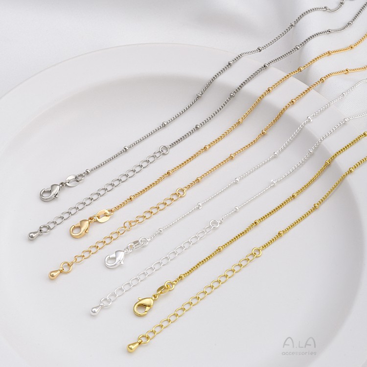 13g Weight Chain Jewelry Making Type 45+5cm Jewelry Making Size 14K Gold Plated Plating Material DIY Jewelry Accessories Classification 1 Piece Quantity Copper Material Solid Color Pattern Polished Finish Simple Style Style 1 Piece 45+5cm Copper 14K Gold Plated Solid Color Polished Chain 1