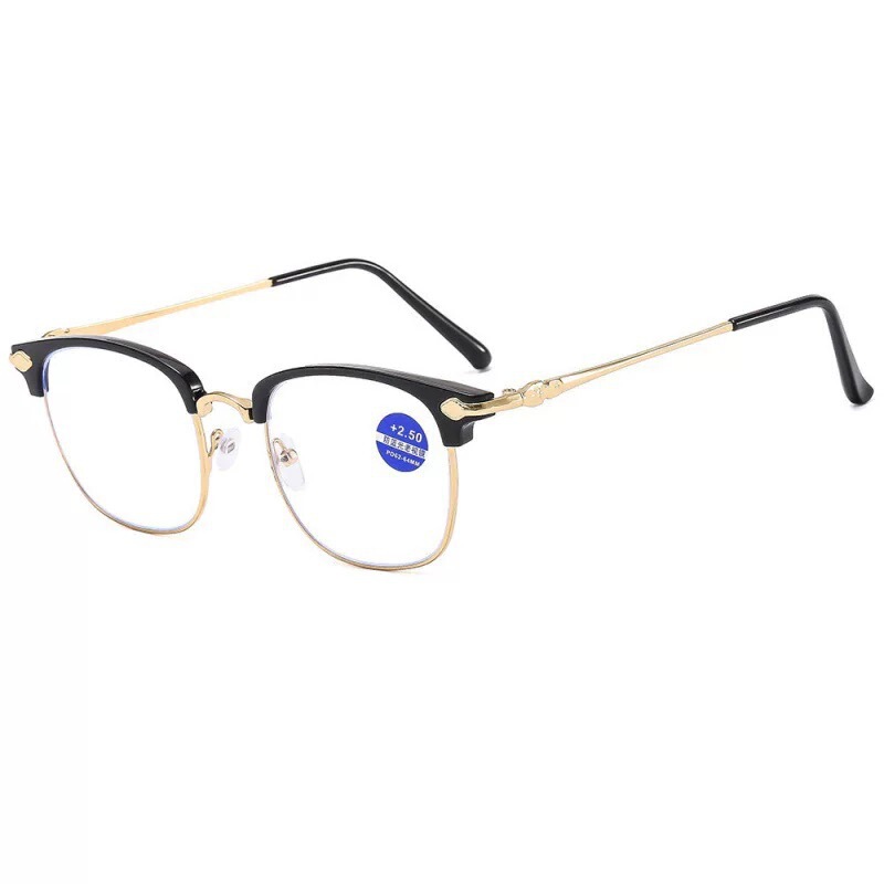 大きな顔の男性と女性向けの新しい軽量高級ビジネス高級老眼鏡、目の保護が広げられ、青色光放射を防ぐ眉毛付き老眼鏡|undefined