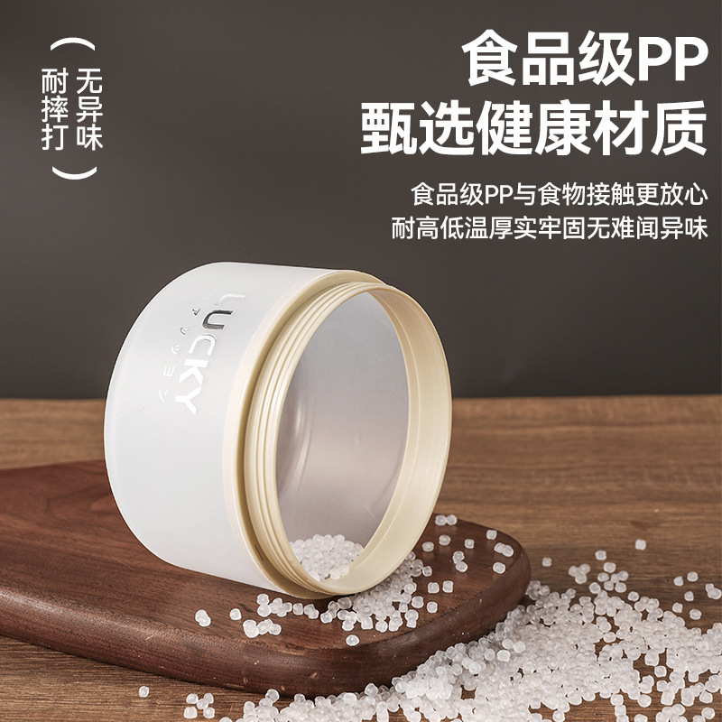 現代シンプル透明円形密封缶食品級コーヒー貯蔵缶携帯型プラスチック間食缶卸売り|undefined