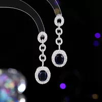 Серьги S925 из серебра, подвеска-кинджал из циркона, лёгкая роскошь, европейский стиль, 3 цвета