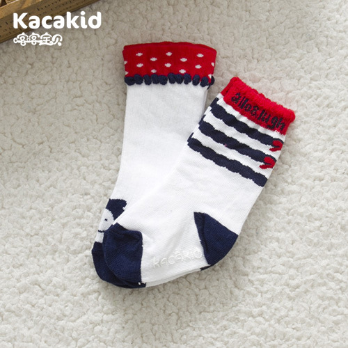 Wholesale early autumn colorful socks for boys and girls, cartoon 3D ear socks for children, cotton knee socks