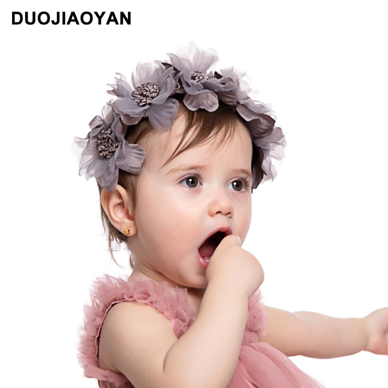 240g Weight Hair Band Hair Accessories Type No Quantity Holiday, Daily Occasion Cloth Material Flower Pattern All Seasons Season Kid'S Gender Cute Style Cute Kid'S Flower Cloth Hair Band 4