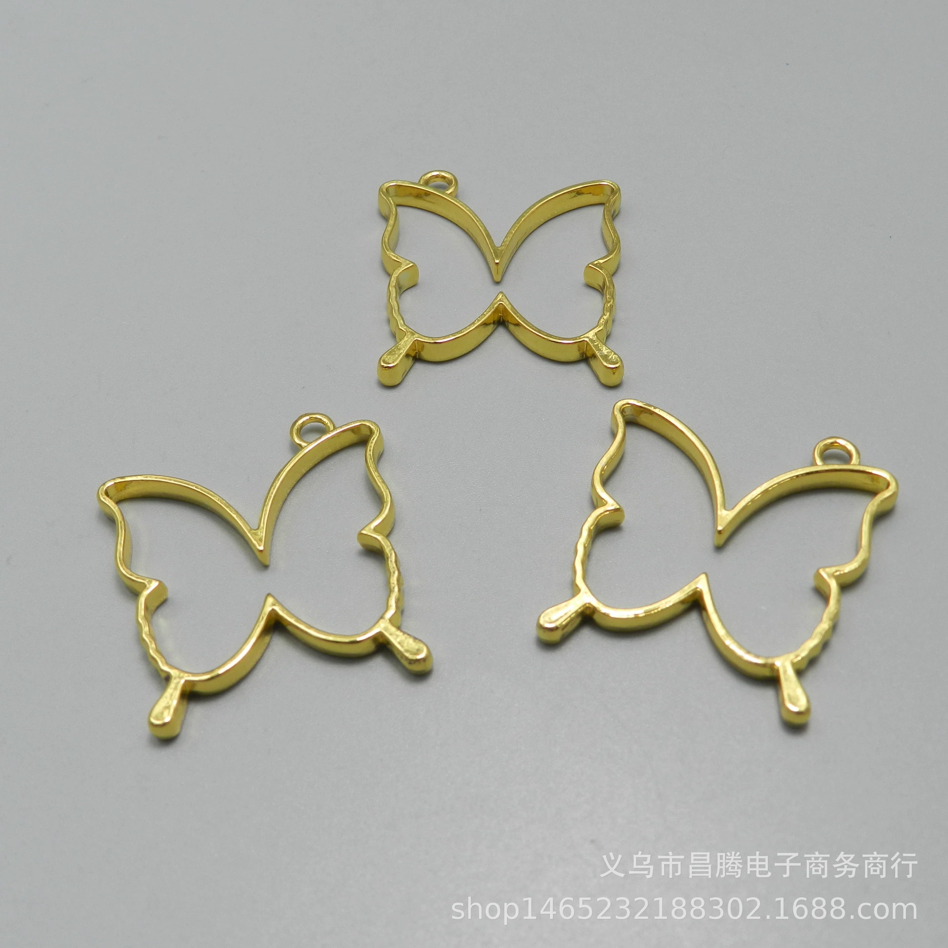 Цвет сохраняя бабочка УФ Кристалл эпоксидная рама цинковый сплав металлическая полая рама DIY ювелирные аксессуары материал ручной работы