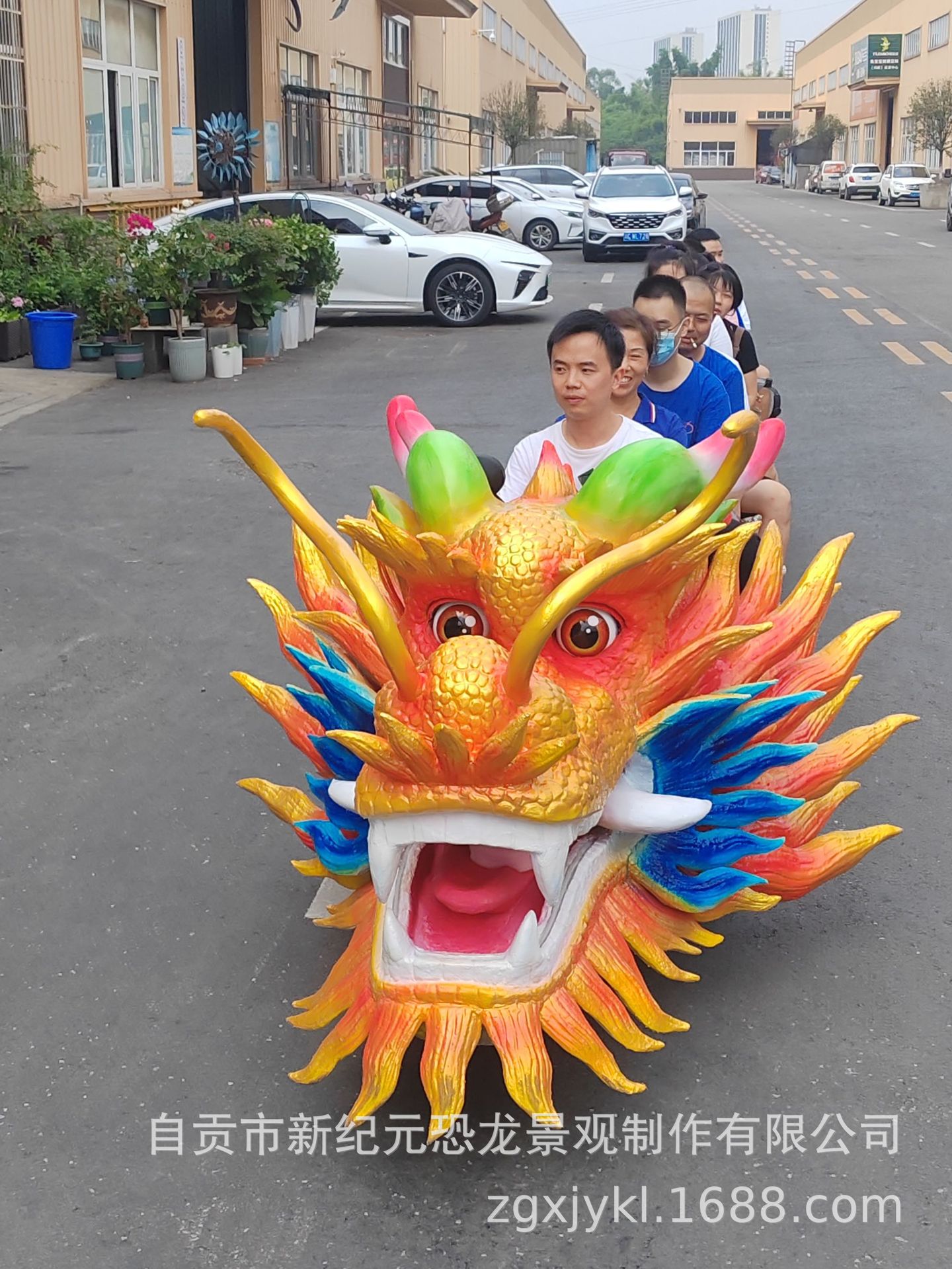 Tren del dragón chino Tren de diversión tripulado