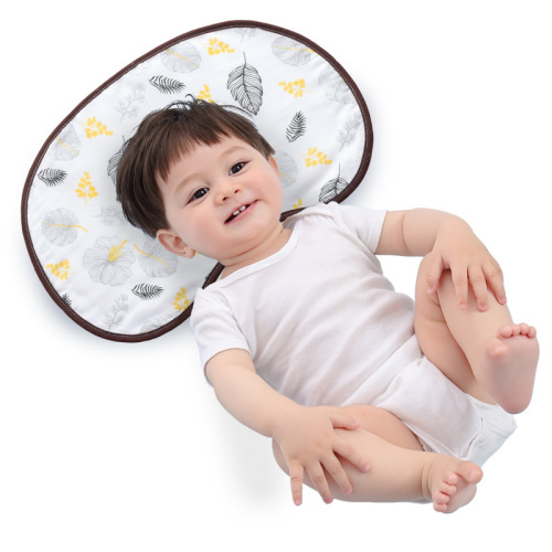 Newborn Baby Flat Pillow for Newborns, 10-Layer Cotton Gauze Pillow, Small Pillowcase, Spring and Summer