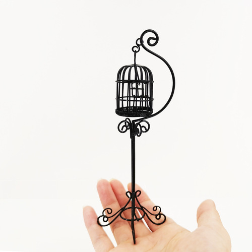 ob11 doll house miniature furniture wrought iron birdcage model doll house ornaments garden courtyard succulent ornaments micro view