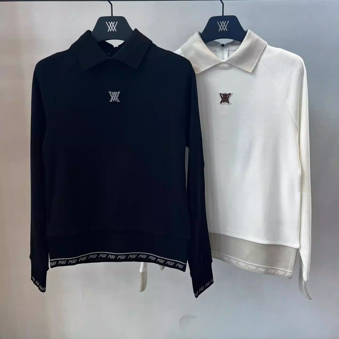 Autumn and Winter Golf Korean Style Clothing Women's Warm Long-Sleeved T-Shirt Outdoor Slim Fashion Sports Lapel Top