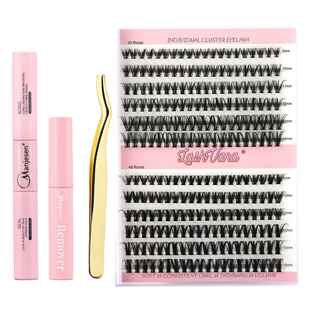 Kit de extensión de pestañas diy, cabello segmentado popular transfronterizo, pestañas postizas de gran capacidad, pestañas de injerto