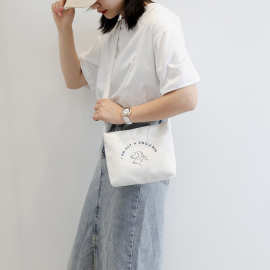 现货批发帆布包可定制logo广告斜挎包单肩包帆布袋定做可改色印字