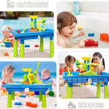 Сестрая детские дети на открытом воздухе инструменты для копания пляжные игрушечные таблицы детское песочное столик игра играет на стол для воды, игра на стол, играющий на стол