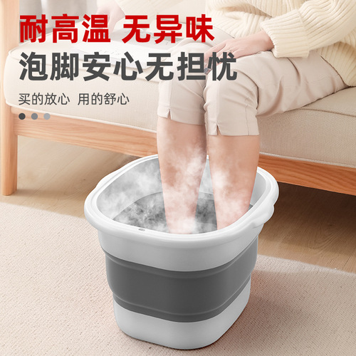 Collapsible Foot Basin Plastic Foot Bath Portable Massage Foot Spa Insulated Foot Wash Basin Thick Foot Bath