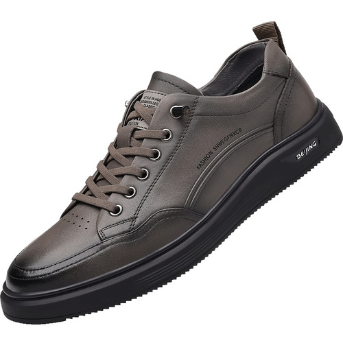  Spring Top Layer Calfskin Sports Shoes Slip-on Genuine Leather Men's Shoes Live Stream Wholesale Handmade Men's Leather Shoes One-Piece
