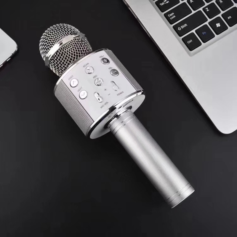 858 マイク TPC 充電ポート英語 Bluetooth スピーカーマイク携帯電話ワイヤレスカラオケライブ放送コンデンサーマイクサウンドカード|undefined
