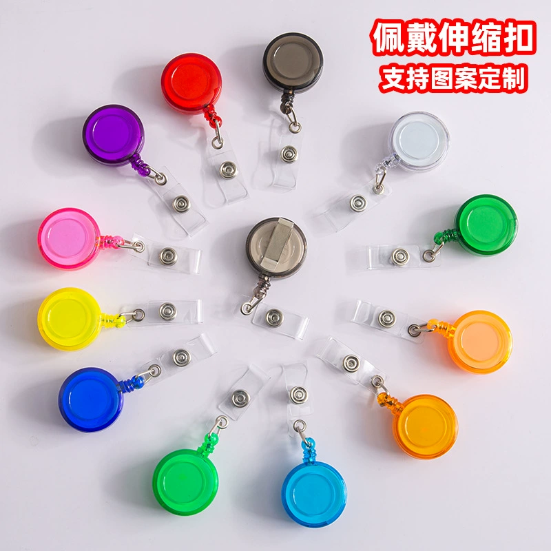 Пластиковая медсестра в телескопической пряжке, легкая пряжка с защитой от потери устройства, Круглый легкий держатель карты, сертификат, висящий, оптовая Настройка