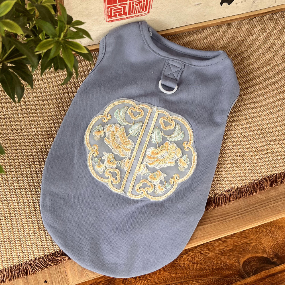Suministros para gatos de compañía, camiseta de panda de peluche para primavera y verano, buldogue francés, chaleco para perros al por mayor, ropa para perros, ropa de protección solar