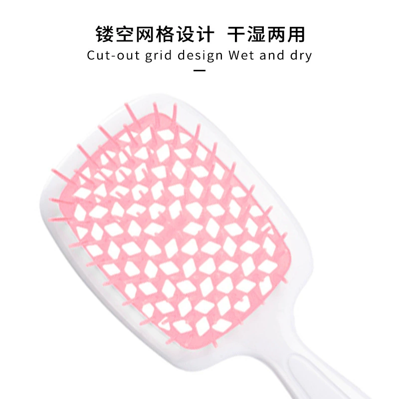 Scalp massaging paddle brush, lightweight detangling, volume‑adding