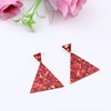 Fashionable earrings, acrylic triangle, simple and elegant design