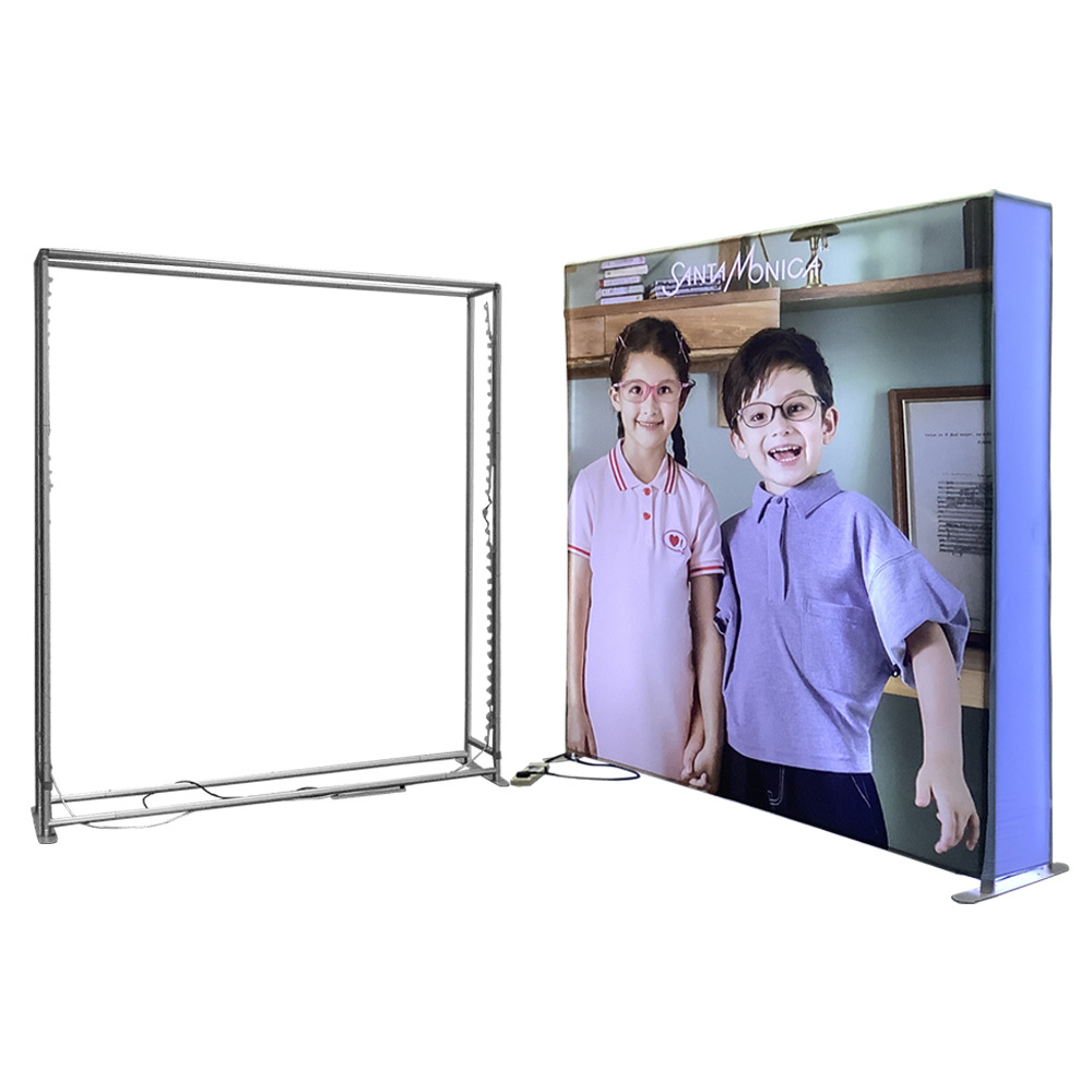 Caja de luz de pantalla rápida transfronteriza luminosa plegable pared de fondo LED portátil transfronteriza de forma especial se puede personalizar pared de fondo