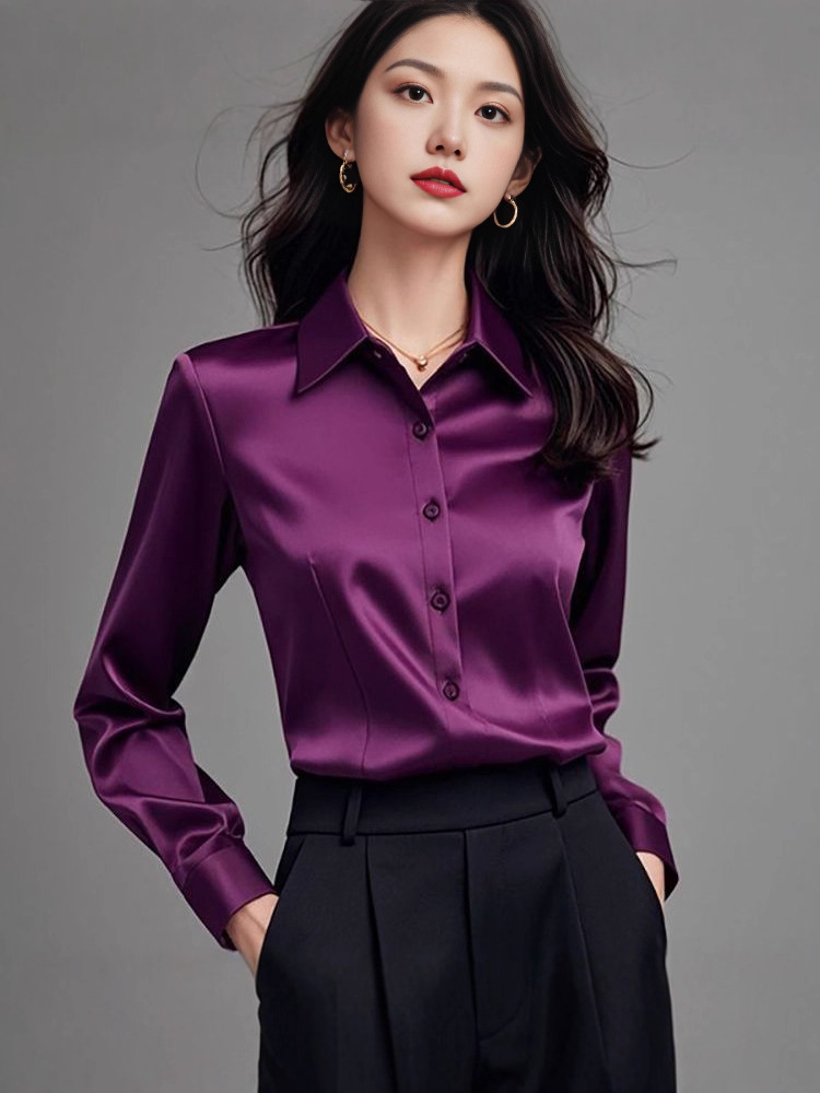 Autumn professional purple shirt
