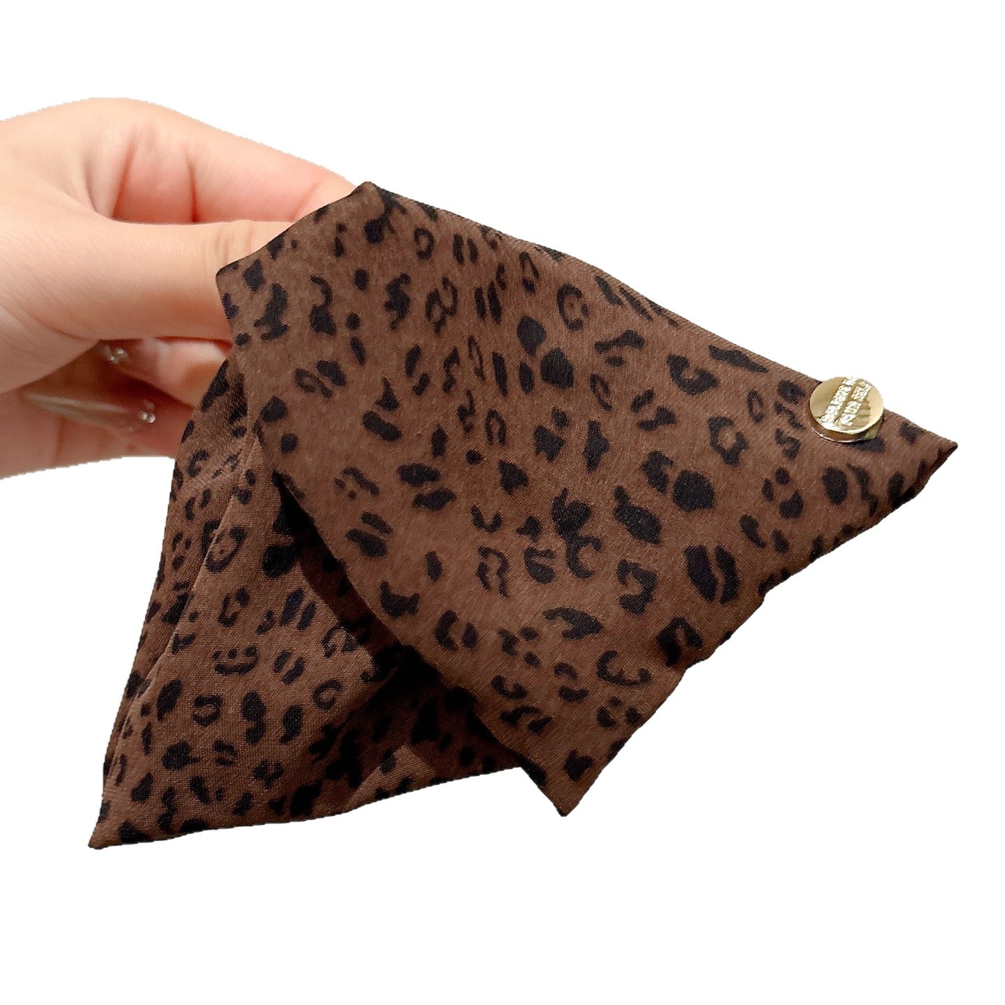 Elegante retrógrado leopardo triángulo clip de agarre mujer 2025 nuevo clip de cabello de cabeza de tiburón clip de cabello adornamiento para el cabello