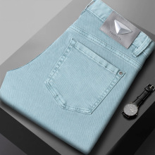 高端牛仔裤男2025香港潮牌春秋款修身小脚弹力韩版商务休闲长裤子