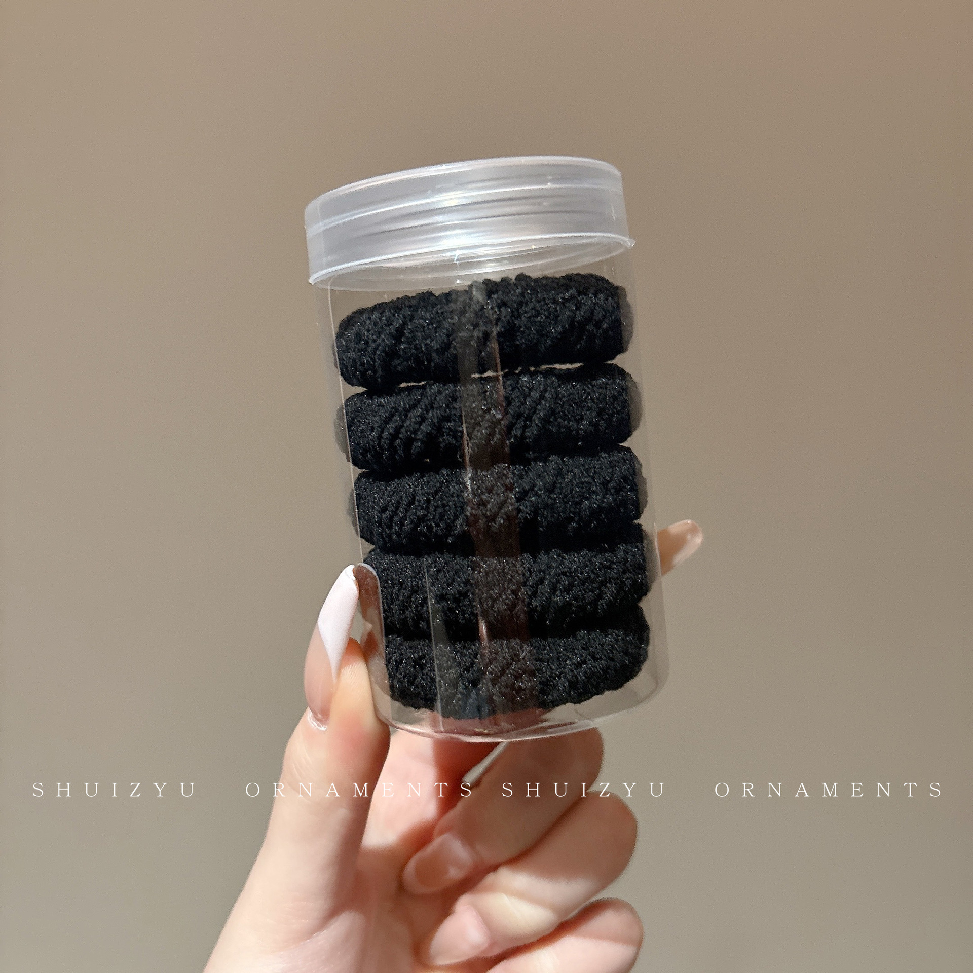 Ligas para el cabello de alta elasticidad de tela resistentes para mujer