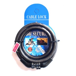 Bicycle Lock, Mountain Bike 4-Digit Password Lock, Wire Lock, Electric Vehicle Cable Lock, Bicycle Anti-Theft Cycling Equipment